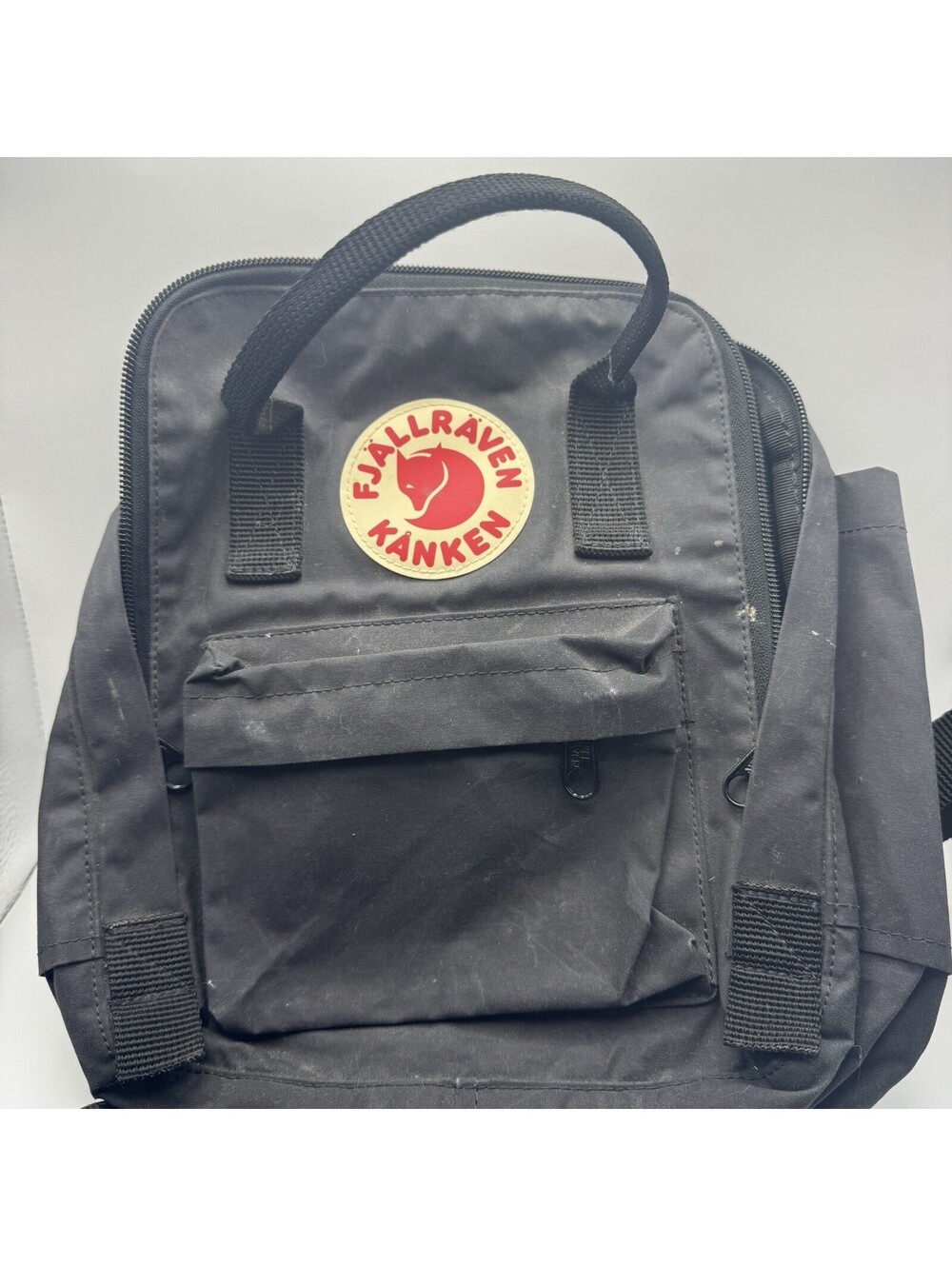 Fjallraven Kanken Mini Backpack Black Canvas Travel Daypack Rucksack School Bag